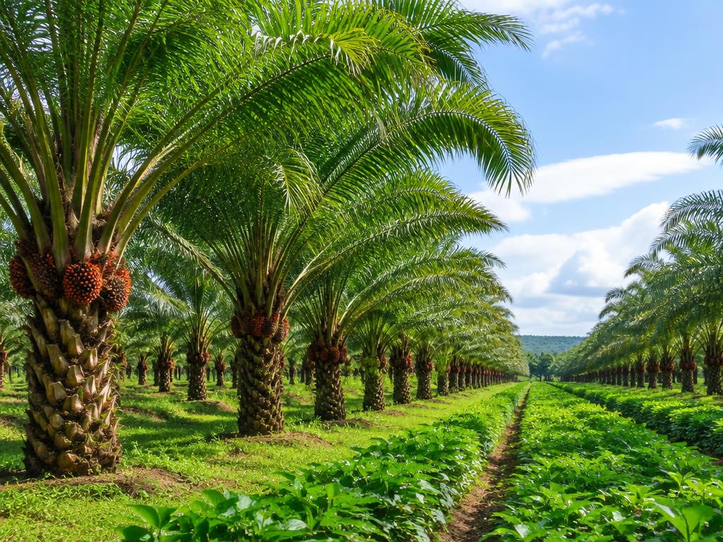 Illustrative oil palm plantation, not a completed Skystream project